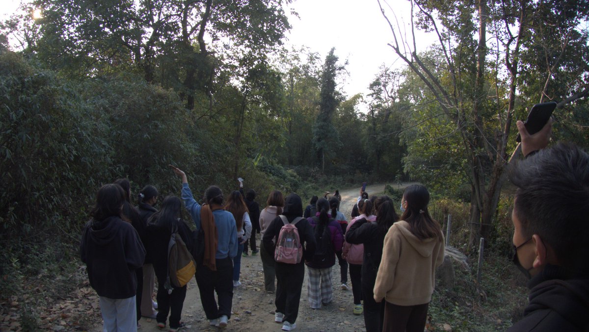 AtreeSiang's tweet photo. Day 2 of GBBC at Abor camp, Pasighat, Arunachal Pradesh: Students were given more technical field sessions on differentiating birds and documented 25 species on ebird. @OkenTayeng the owner of Abor camp, praised ATREE Siang &amp; student involvement in the bird count. @goswamirk https://t.co/k9FafTHktV