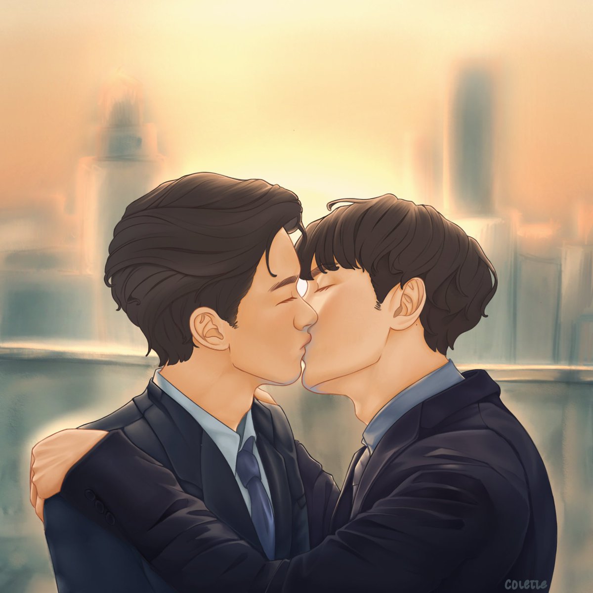 colette_draws's tweet photo. Oh, kiss me once and kiss me twice, then kiss me once again. 

#CherryMagicTH 
#taynew #เตนิว #Tawan_V #ชาวบ้านจิตรกร #เตตะวัน #Newwiee #Newwieefanart #CherryMagicTHep9 #CherryMagicTHep10 #fanart #taynewfanart https://t.co/34VhgHfxXW