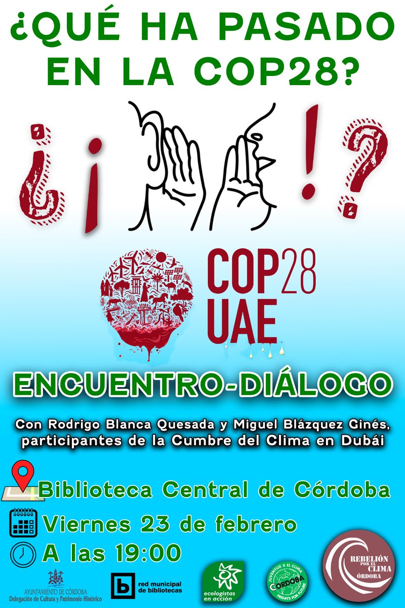 Resolvemos todas las dudas que haya sobre la COP este viernes en la Biblioteca Central de Córdoba!