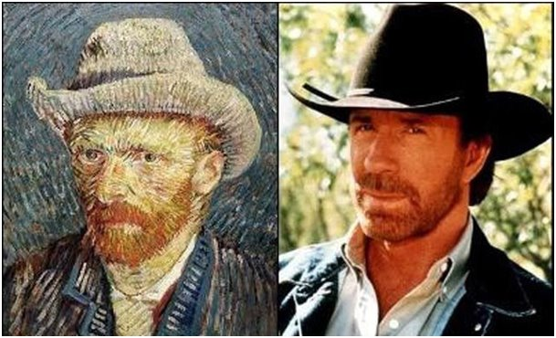 Incroyable ressemblance entre Van Cogh et Chuck Norris ?!