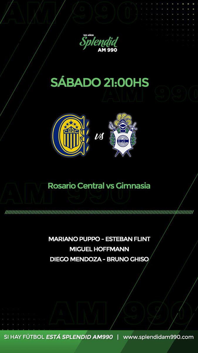 Tenemos el mejor equipo de la radiofonía Argentina #ElShowDeLosGrandes 
TODOS los partidos y las transmis de #River y #Boca
@showderiver990 
#ElShowDeBoca 
GENTE de radio 
GENTE de fútbol 
GENTE del palo
El fútbol es un SHOW en <a href="/splendidam990/">Splendid AM 990</a> #LaMasFutbolera 
📻⚽️🎙️📲😉