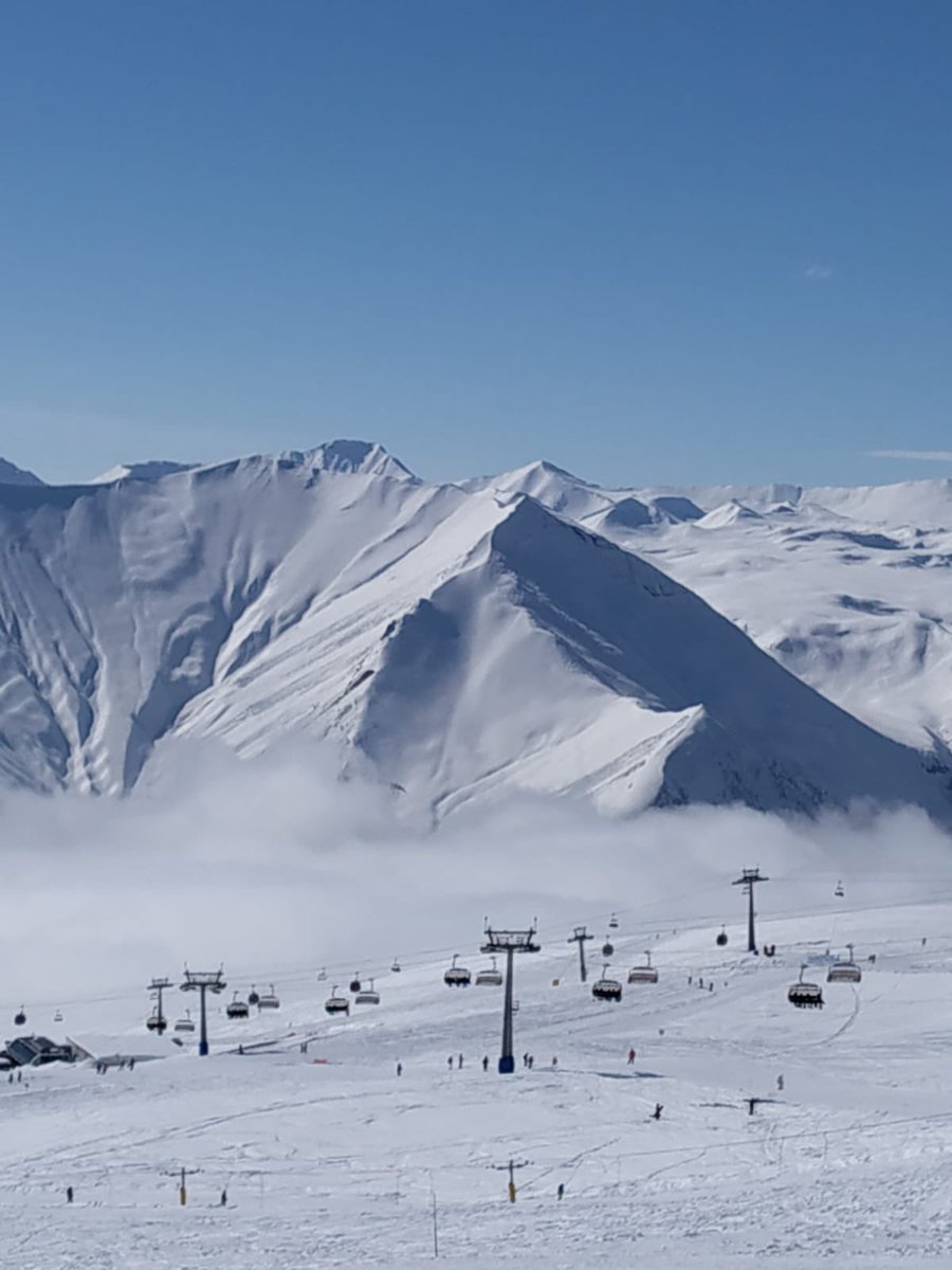 No matter how dark and gray the world below, above the clouds the sun is always shining. Laurence Overmire #Georgia #Gudauri #snow ❄️❄️❄️❄️