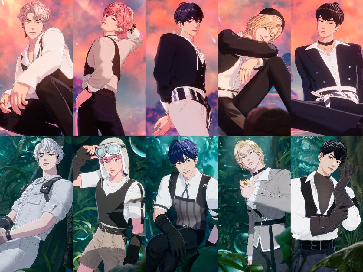 babynezumi's tweet photo. คอนเซปท์เวอร์ A ออกแนวล่องเรือ ส่วนเวอร์ B ออกแนวนั่งรถลุยป่า พูด���ด้ยังว่าเพ้บคีย์วิชวลทั้งวง😭 https://t.co/NPsscd4yq1