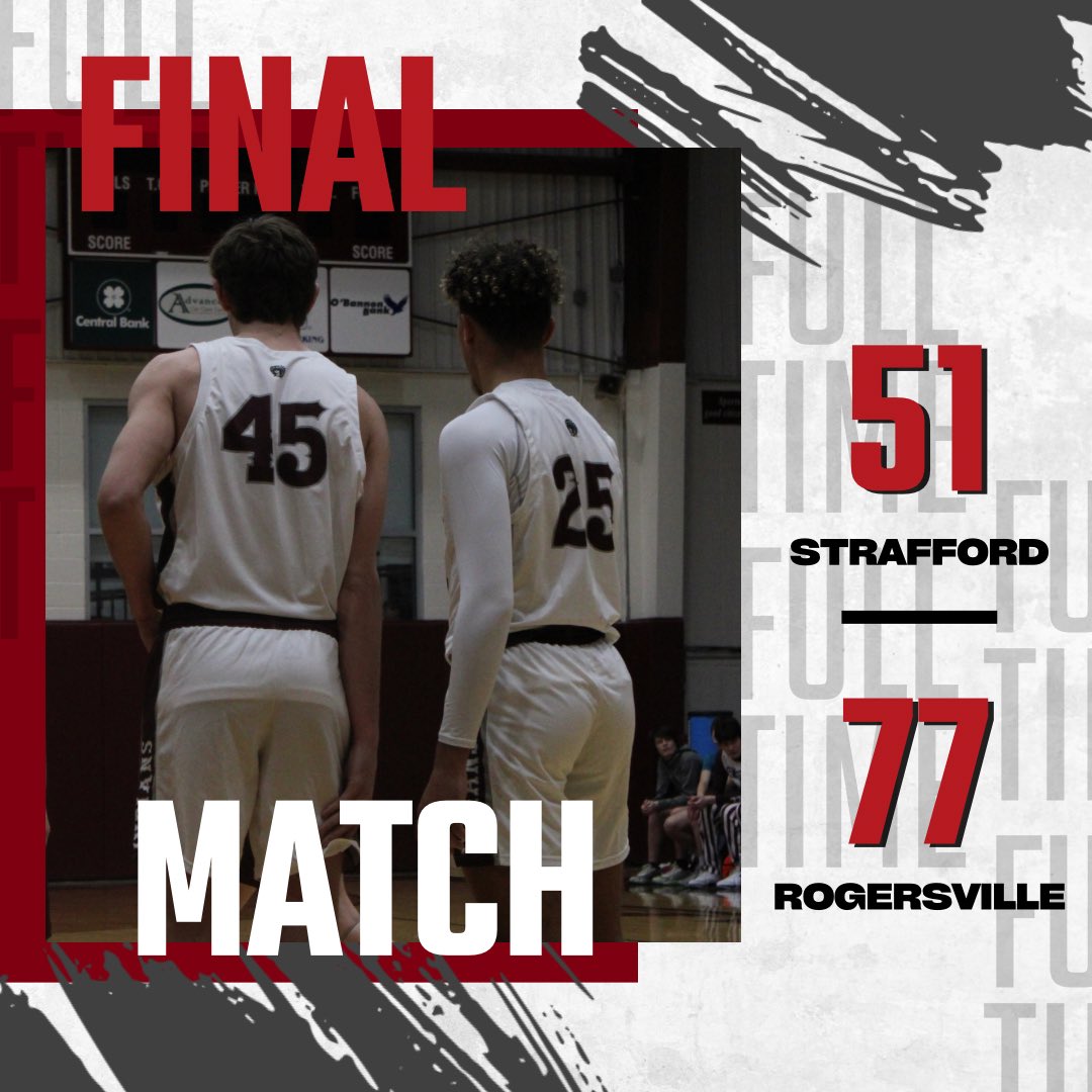 Last night the indians came short against Rogersville. Strafford will host a game against Eldon Tuesday.

Var 77-51
JV 65-34
Fresh 37-8

#StraffordStrong