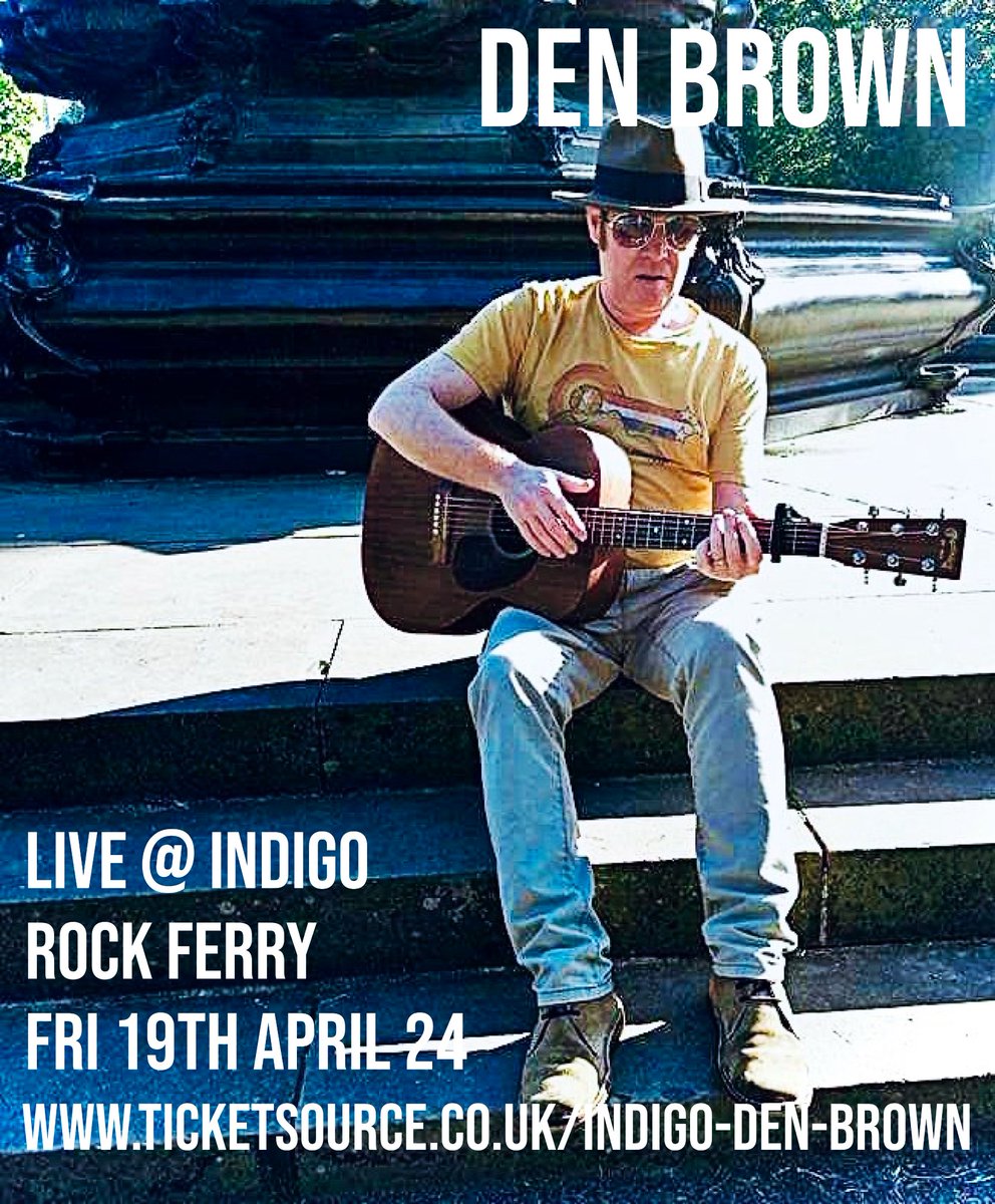 #DenBrown
Friday 19th April 24
Live #Indigorockferry 
#birkenhead 
Tickets Available
ticketsource.co.uk/whats-on/birke…