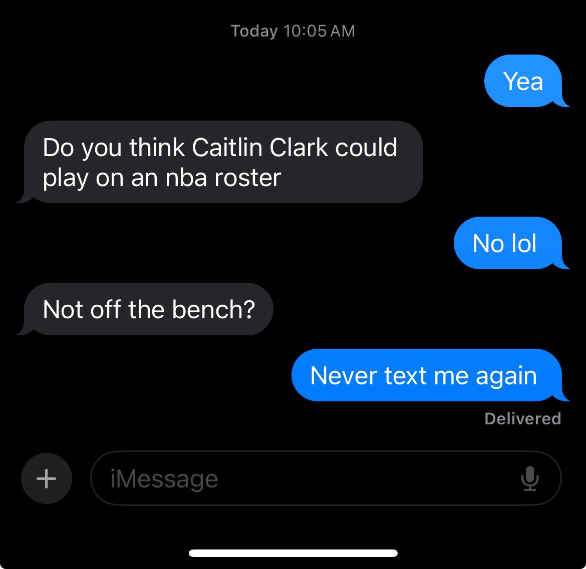 My friend texted me this morning. He really thought he was spitting on this one.