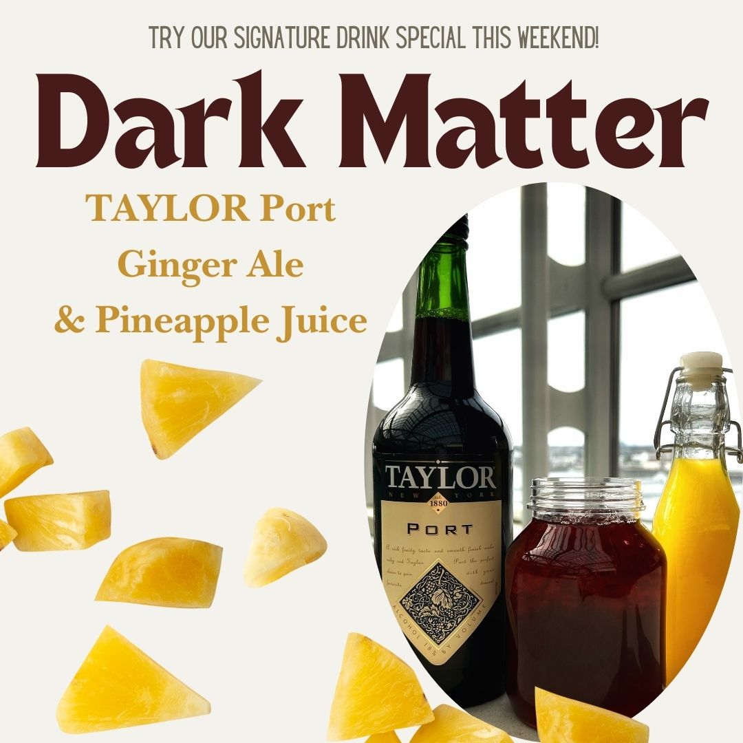 Be sure to try out our signature drink 'Dark Matter' at the Katt Williams: The Dark Matter Tour tonight featuring Taylor Port Wine! 🍷 🍷
