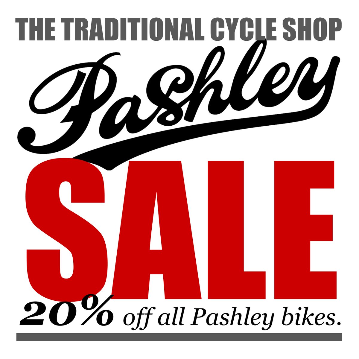 Get 20% off Pashley cycles including the new Pashley-Morgan 10 until the end of February. traditionalcycleshop.co.uk/pashley