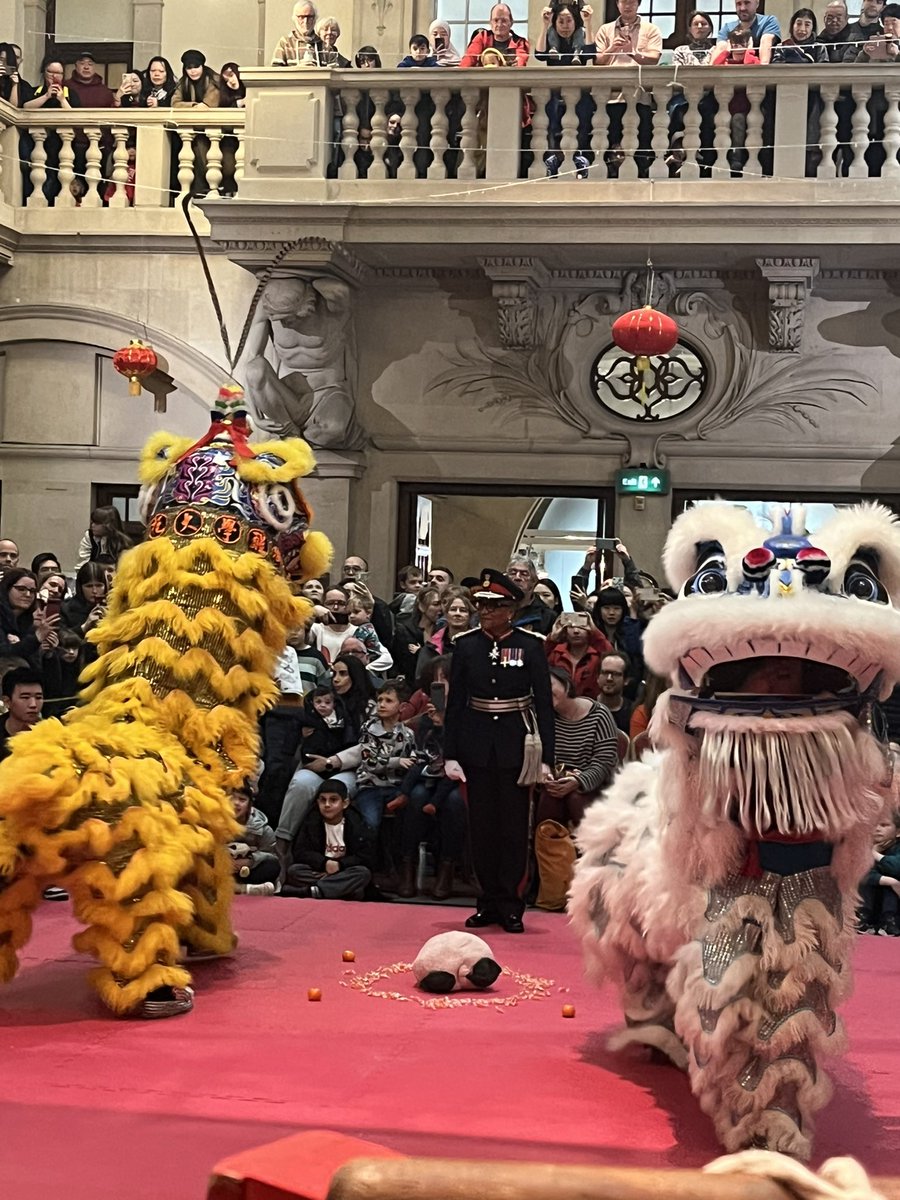 Cool mix of Kung Fu, dance, dragons and lions at the Year of the Dragon event <a href="/bristolmuseum/">Bristol Museum & Art Gallery</a> …plus crafts and activities. Here until 4.45 and back tomorrow #LNYBristol #CNY2024 #ChineseNewYear