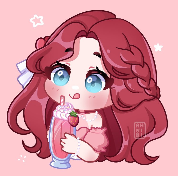 DesignerAira's tweet photo. 🎨 - @/ahnibi 

Would you like to join me in making a strawberry smoothie? 

┆ ˗ˏˋ ꒰ ♡ ꒱ ˎˊ˗ #vtuber • #ENVtuber • #VTuberUprising • #DesignerAira https://t.co/Ewa3bKc7rj