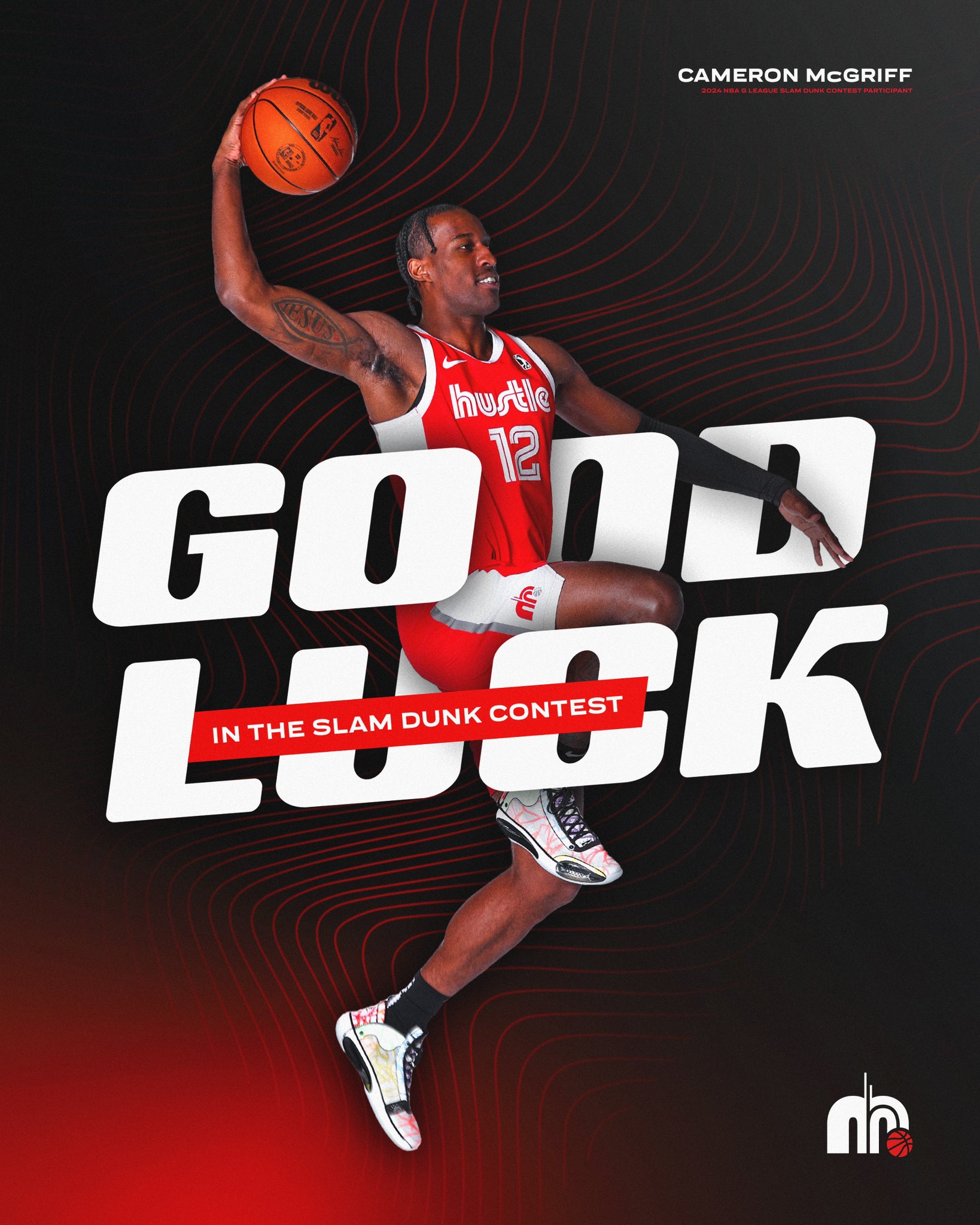 Memphis Hustle on X: go put on a show 12 🤝 good luck to @cameron_mcgriff  in the @nbagleague AT&T Slam Dunk Contest today!  /  X