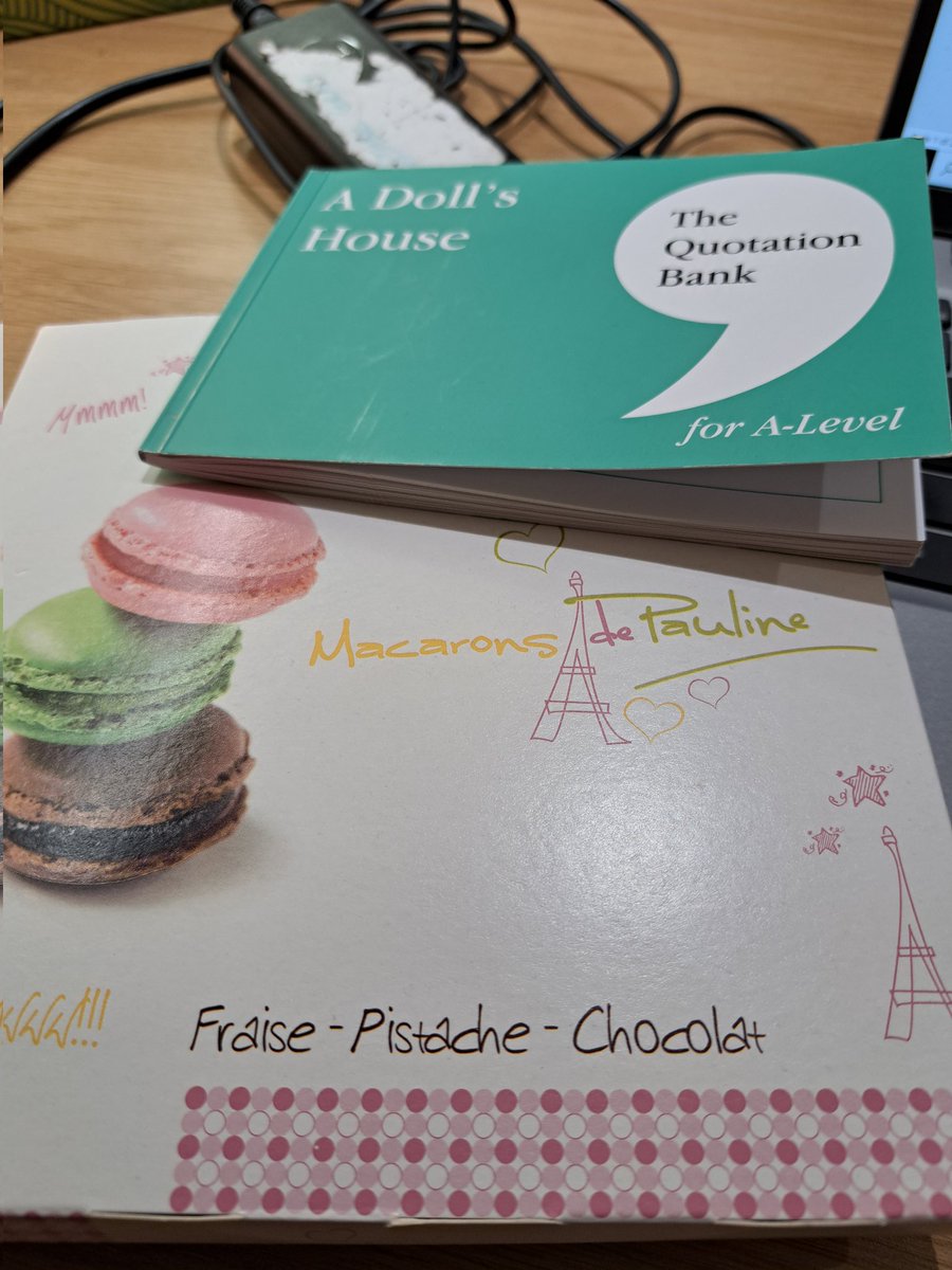 Teaching Ibsen's A Doll's House and Rossetti's poetry, I'm in my element! I've got some macarons to share with my group after the half-term. Big shout out to <a href="/Lit_liverbird/">Mary H-P</a> for her brilliant <a href="/QuotationBank/">The Quotation Bank</a> guide. Loving all the planning! #AspireAchieveAcclaim