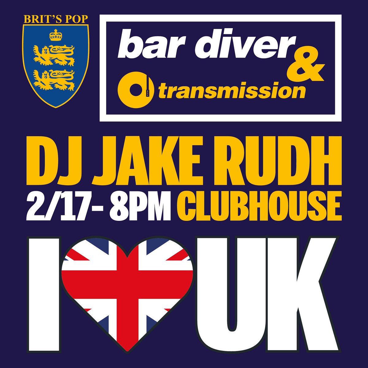 This is a small section of my college room from close to 30 years ago…which possibly makes me qualified to host tonight’s annual event.🇬🇧

Transmission, Brit’s Pub  and Bar Diver Cocktails would like to invite you to “ I ❤ UK” this Saturday, February 17th. 🇬🇧
 
It’s 100% UK