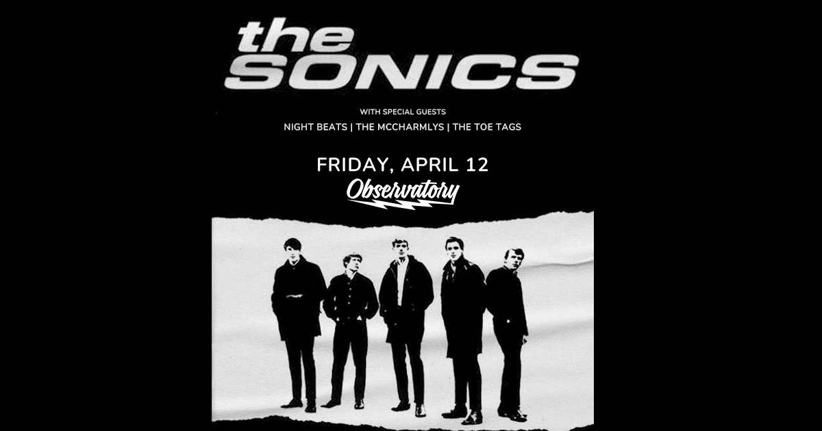 West coast dates with The Sonics!