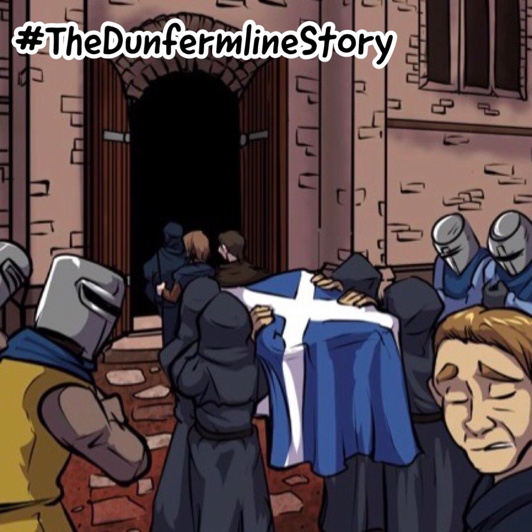 3/100 King Robert the Bruce appears in The Dunfermline Story. He’s buried in Dunfermline, but also paid for the monastery to be rebuilt after Edward I decided to burn it down. #TheDunfermlineStory #comics #ScotsLanguage #history #heritage #Fife #Scotland