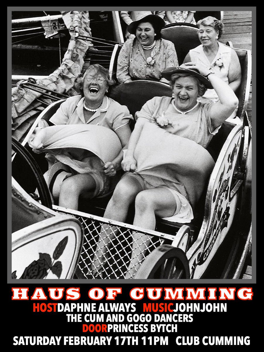 Join us Saturday night for HAUS OF CUMMING with @daphne_always @acephalous_migraine @the_wynters @pantsofsam @carltnyc @princessndapopperz @andyandyandynyc 😝
