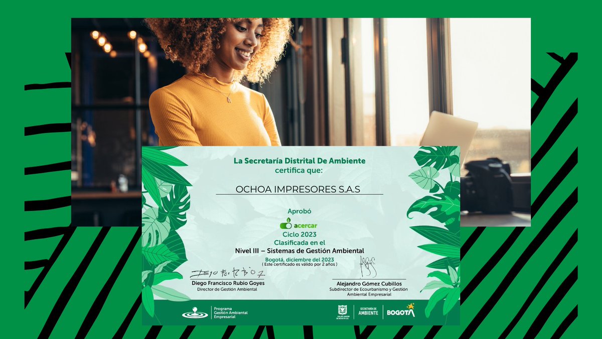 Estamos orgullosos de anunciar que hemos obtenido la aprobación en nuestro Sistema de Gestión Ambiental. Seguimos comprometidos con prácticas sostenibles y responsables. ¡Por un futuro más verde! 🌿🌍 #CompromisoAmbiental #Sostenibilidad ochoaimpresores.com