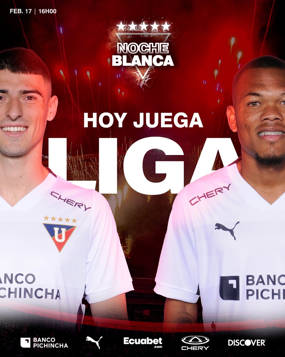 #HoyJuegaLIGA ⚪️🔴 #NocheBlanca2024

🤝 #LIGACatólica
🏟️ #EstadioRodrigoPaz
🕓16h00