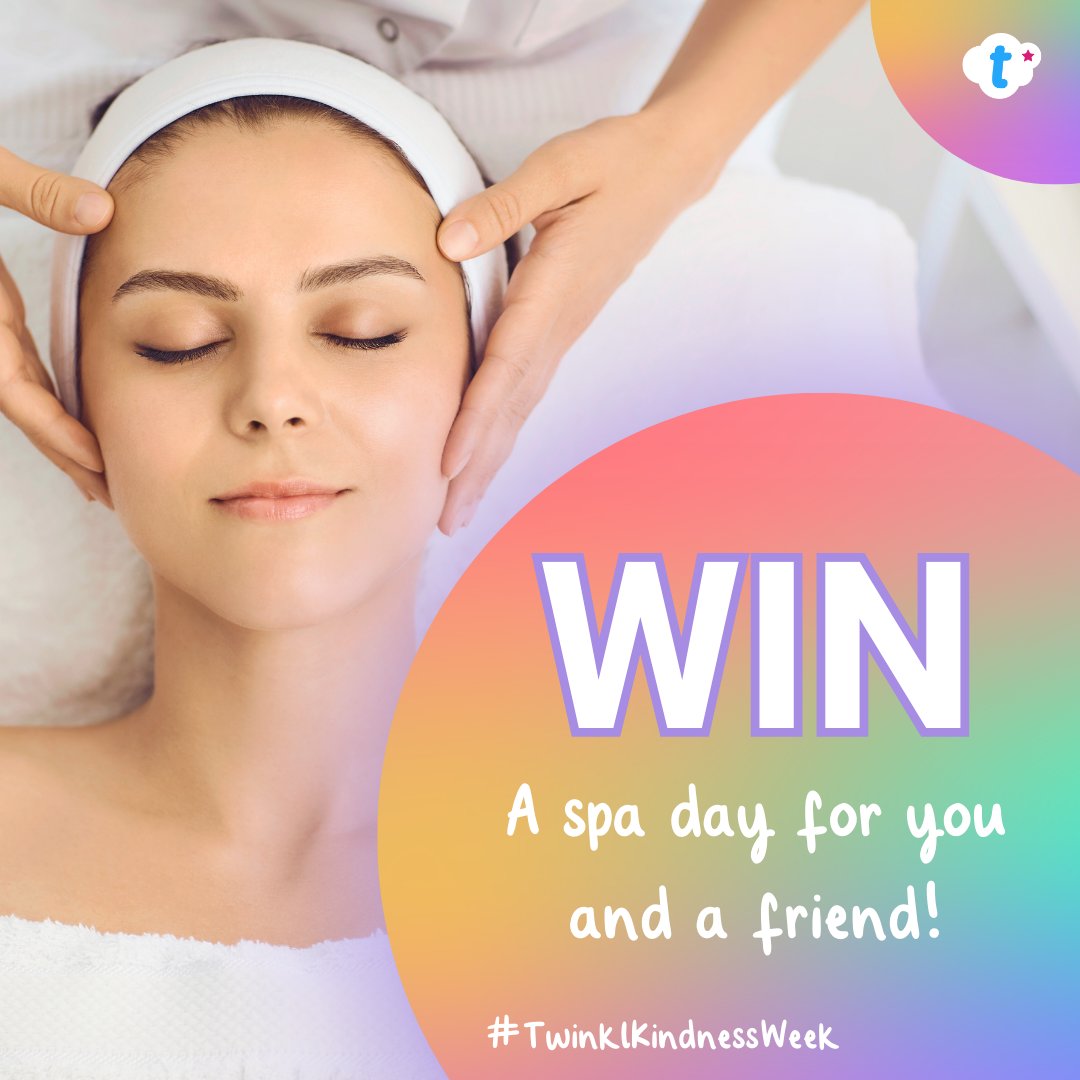 Twinkl Kindness Week wouldn’t be complete without an EPIC giveaway! 🥳 

We’re giving 10 lucky winners a spa day for two! 🥰

To enter:

❤️Retweet this post
❤️Comment TWINKL KINDNESS WEEK
❤️ Tag a friend you'd take to the spa with you

#TwinklKindnessWeek #Giveaway

Ts&amp;Cs apply.