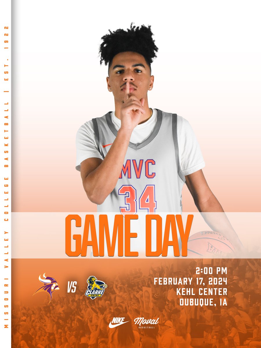 𝙂𝘼𝙈𝙀𝘿𝘼𝙔

🆚: Clarke University
⌚️: 2:00 PM
📍: Dubuque , IA
🏟: Kehl Center
📈: clarkepride.com/sports/mbkb/20…
🖥: team1sports.com/clarke/?bfplay…

#VIKESUP #VALLEYWILLROLL #VIKESALLIN
