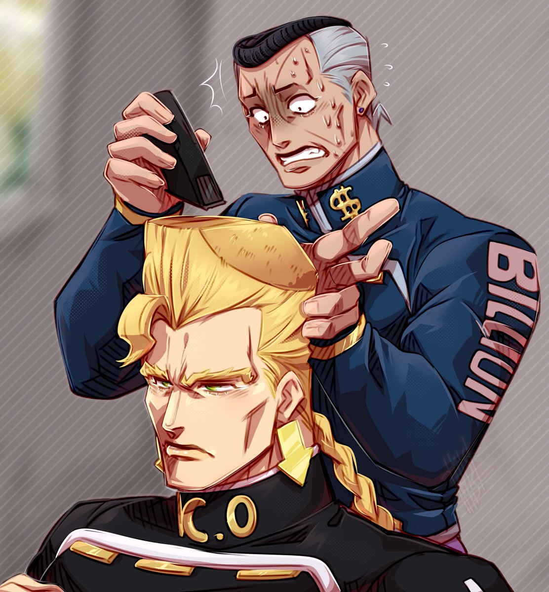 max_the_egg's tweet photo. Oh no!

#Keicho_Nijimura #Okuyasu_Nijimura #JOJO https://t.co/zzhYhgthIw