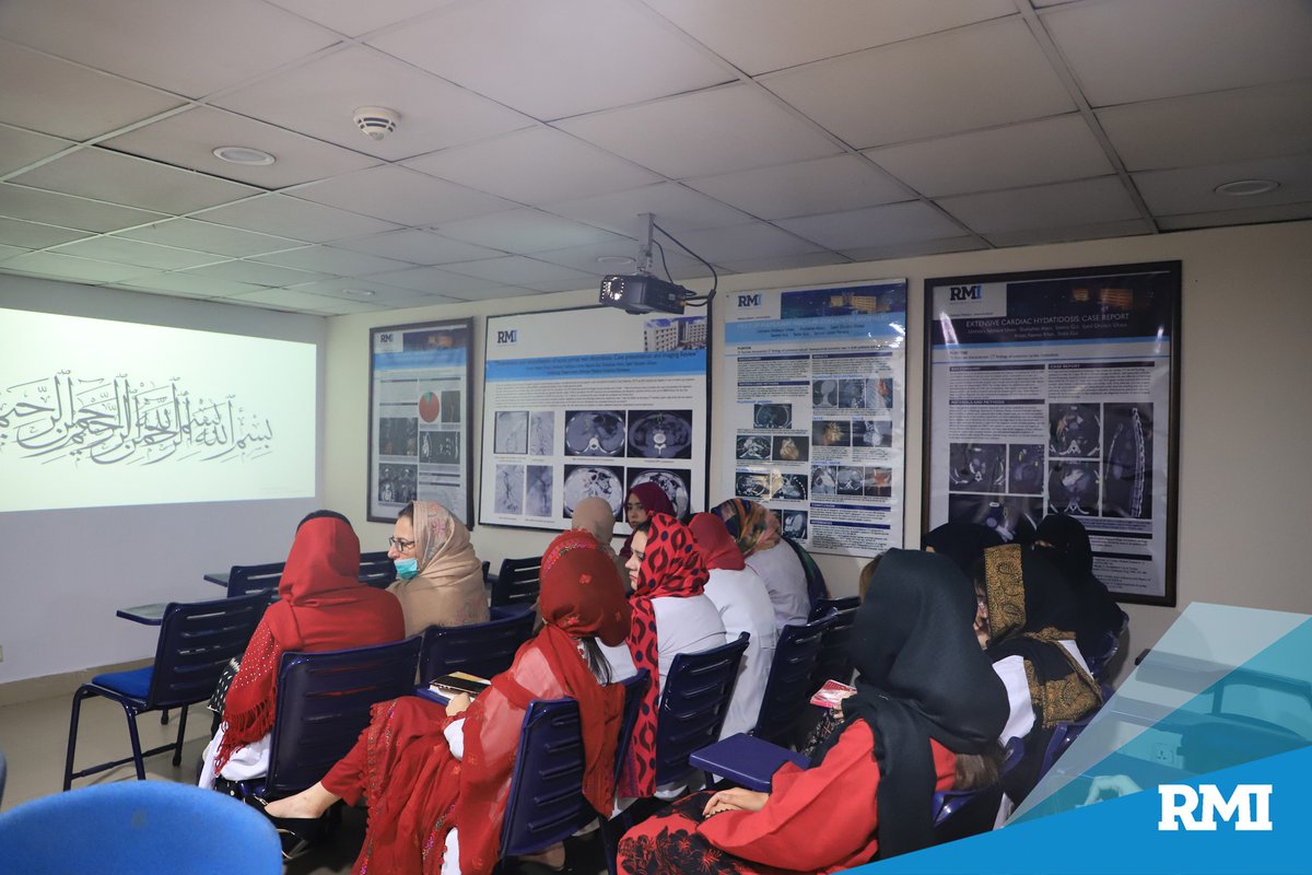 RMIOfficial's tweet image. RMI's Radiology dept. hosted an enlightening workshop, featuring Dr. Shaista Afzal of Agha Khan Hospital, Karachi, about diagnostic procedure of breast scanning through ultrasound. 

#RMI #ultrasoundscan #breastscan #us #radiology #Radiography #mriscan #xrayscan #memography