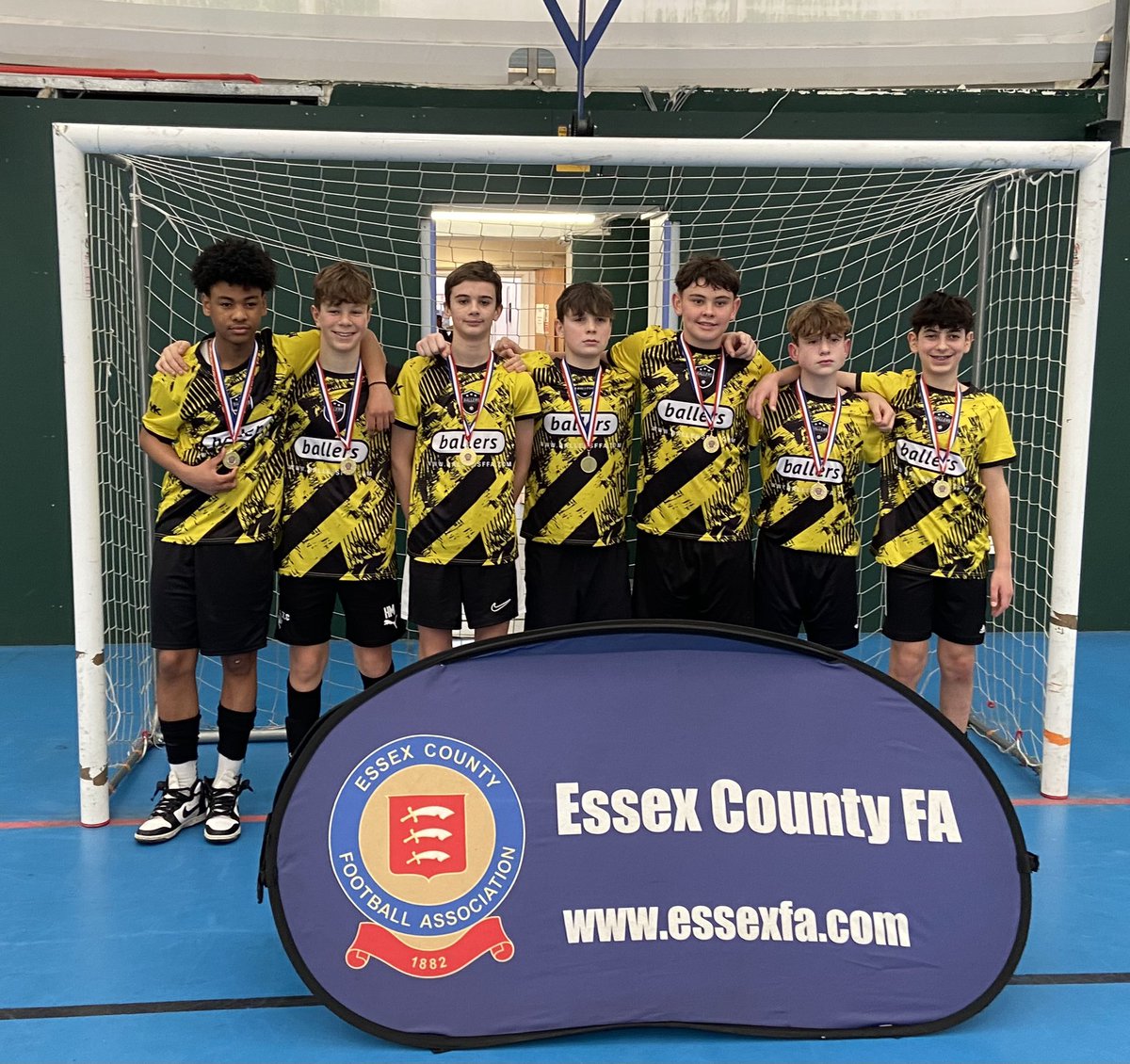 BallersFFA's tweet photo. A big day of futsal for Ballers U14’s at the Essex Qualifiers of the National Youth Futsal Cup.

🏆🥇U14 Boys Futsal Champions
🥈U14 Girls Futsal Runners Up

Well played all! Some great futsal on the courts and great memories made 👏⚽️
@EssexCountyFA 
@EnglandFutsal 
#Futsal https://t.co/mLgVu5KZIq