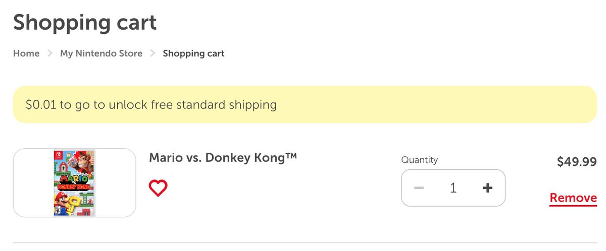 ishaa's tweet image. .@NintendoAmerica really? You control both the price of this item and the threshold for free shipping.