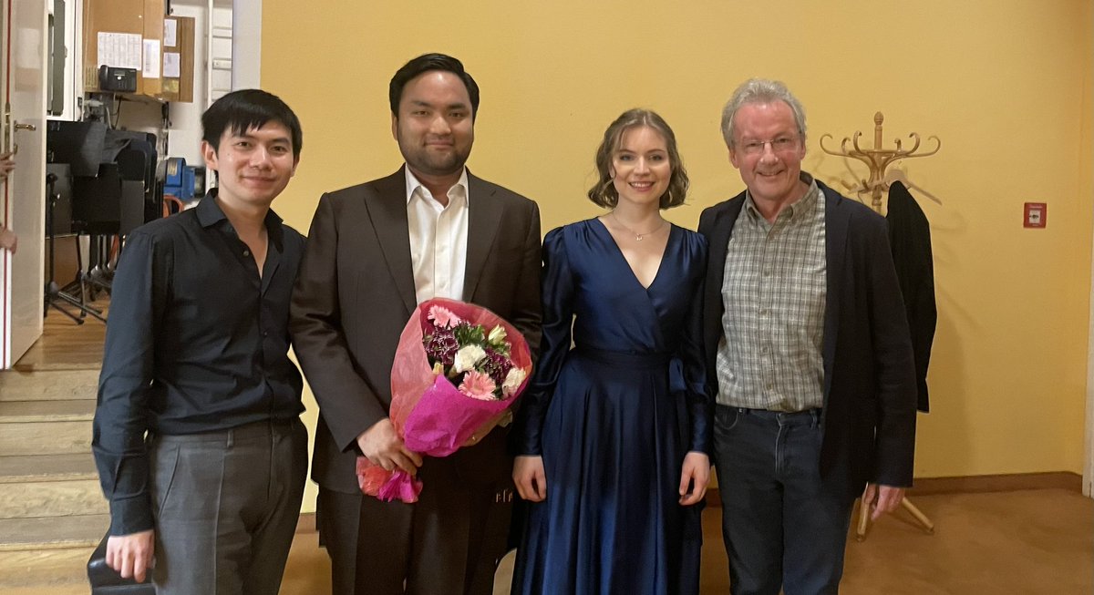 Amazing public master-class @Konzerthauswien: Mezzo Anja Mittermüller & Baritone Jusung Gabriel Park worked with most inspiring @welsermoest and shared their insights with an enthusiastic audience