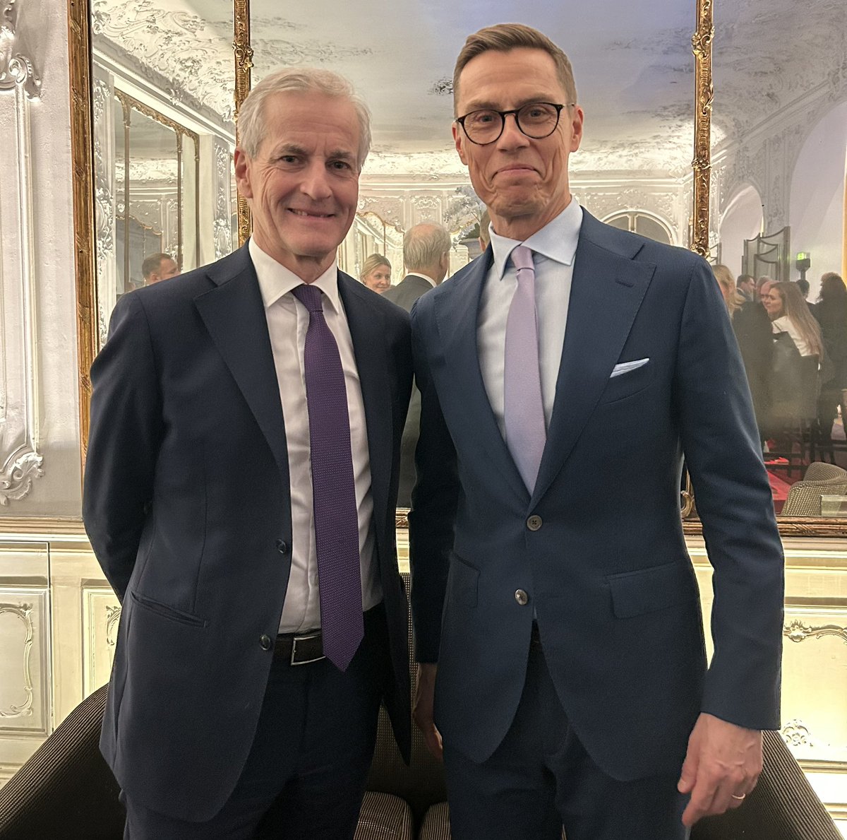Great meeting with President-elect @alexstubb today. Norway and Finland’s cooperation on security continues to deepen, as NATO allies and neighbors in the north. Our bilateral relationship has never been closer. I look forward to working closely with you in the years to come.