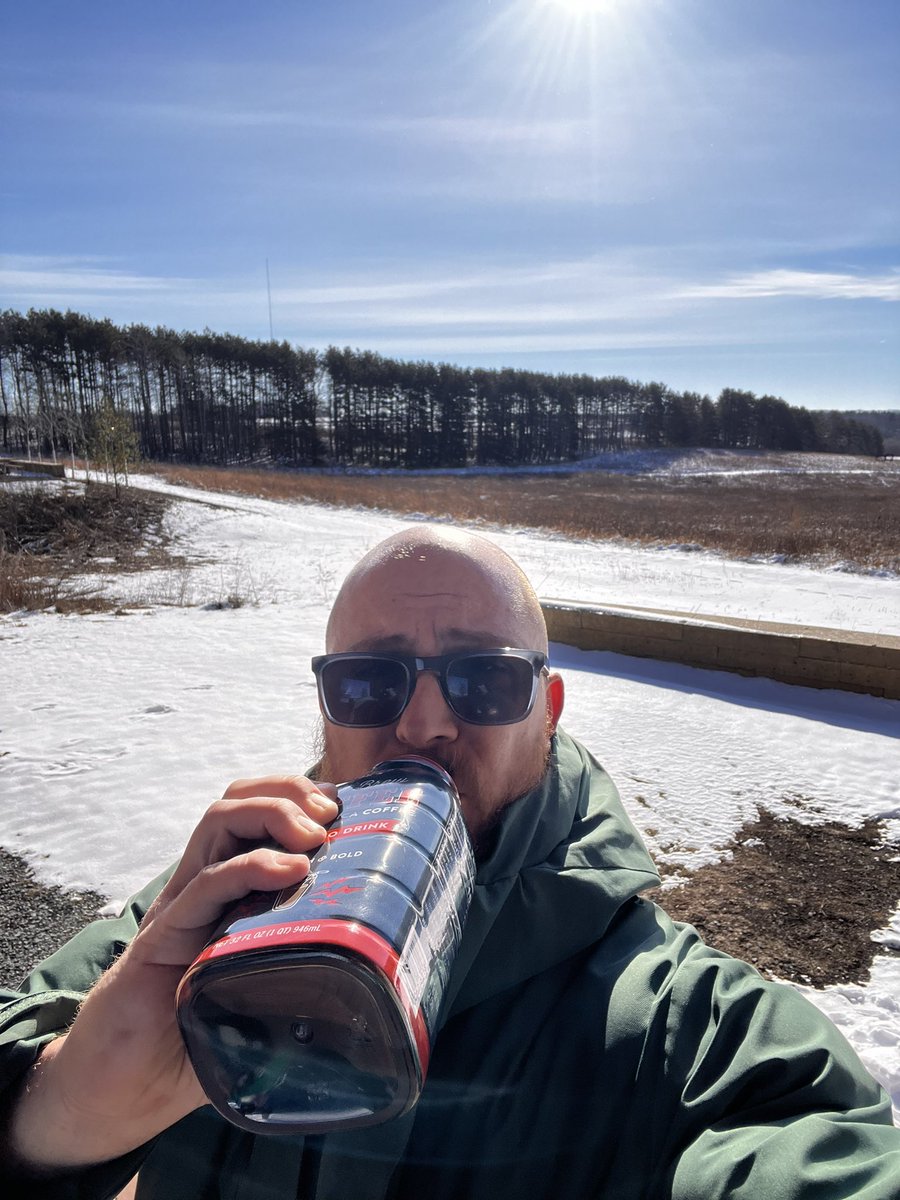 patiomensch's tweet photo. It was a rough night of sleep at the camper cabin. #ColdBrew #JumpIntotheFire https://t.co/UtgrAeTmzM