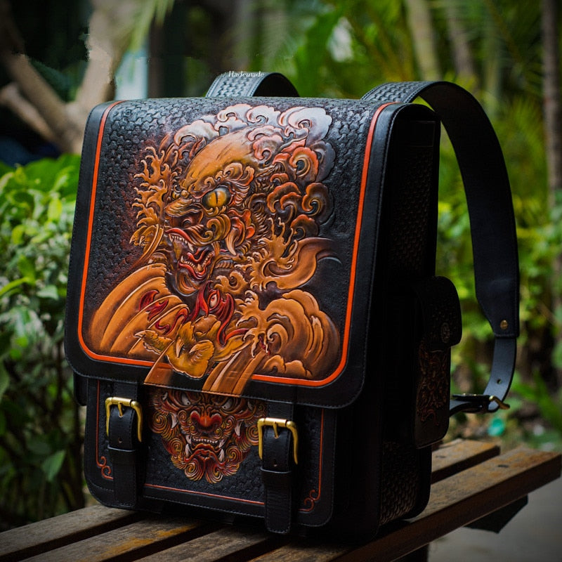 gerald_black1's tweet image. Men's Elaborate Works Handmade Genuine Cow Leather Lion Backpacks! Buy here fashion.geraldblack.com/482pYJA
#backpackshop #menbackpack