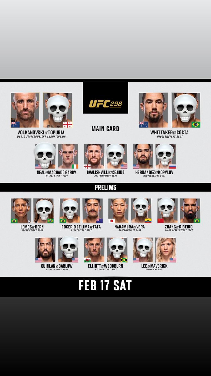 #UFC298 picks. LFG!💥