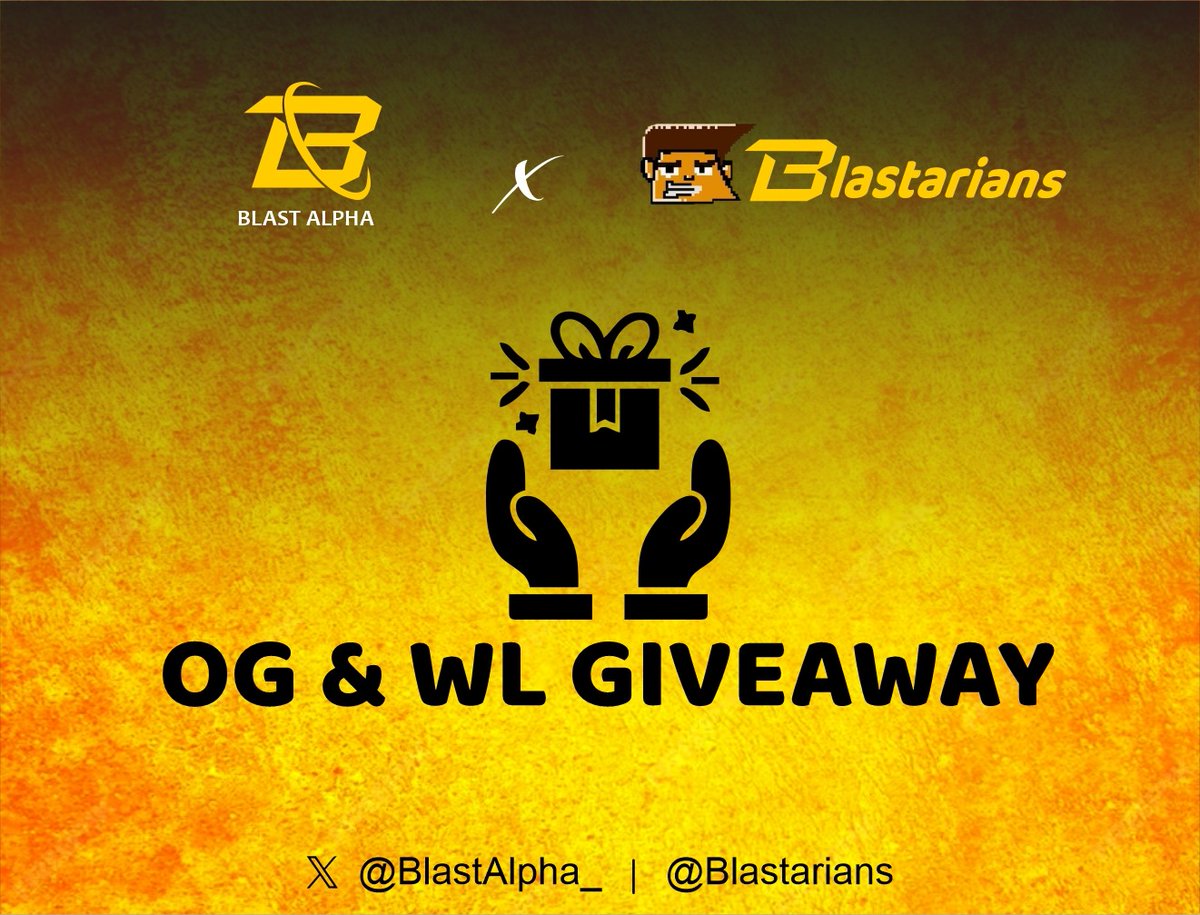 BlastAlpha_'s tweet photo. The Giveaway Frenzy continues!

@blastarians is one of the most anticipated #NFTs buidling on #BLAST_L2 

🎁 5 @blastarians OG &amp; 10 WL spots are up for the taking!

Complete easy tasks to win:
✅️ Follow @blastarians &amp; @BlastAlpha_ 
✅️Like, RT, Tag frens
✅️Join Discord :… https://t.co/WXlbZ6vCCK