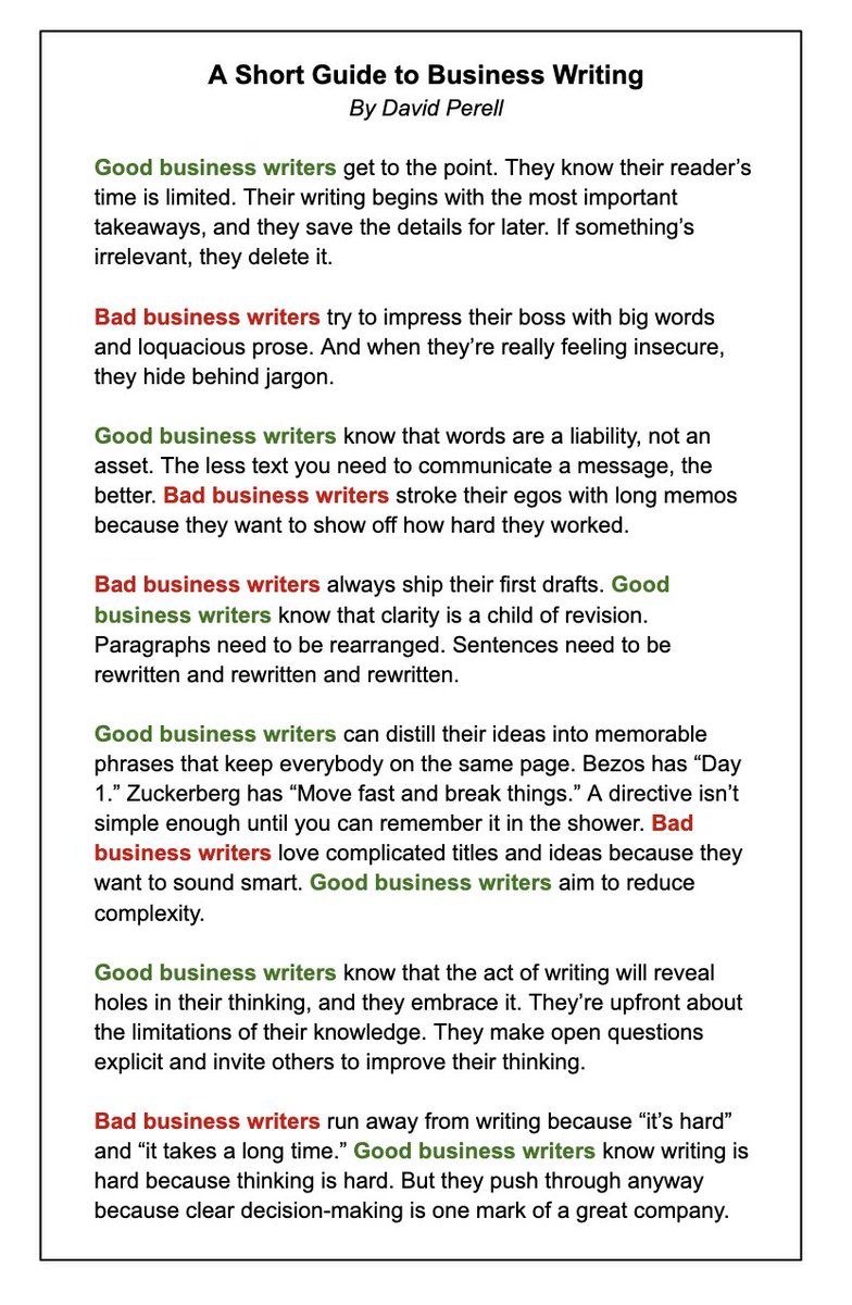 david_perell's tweet photo. Next time you need to write something at work, remember this. https://t.co/pyAjRzGBLg