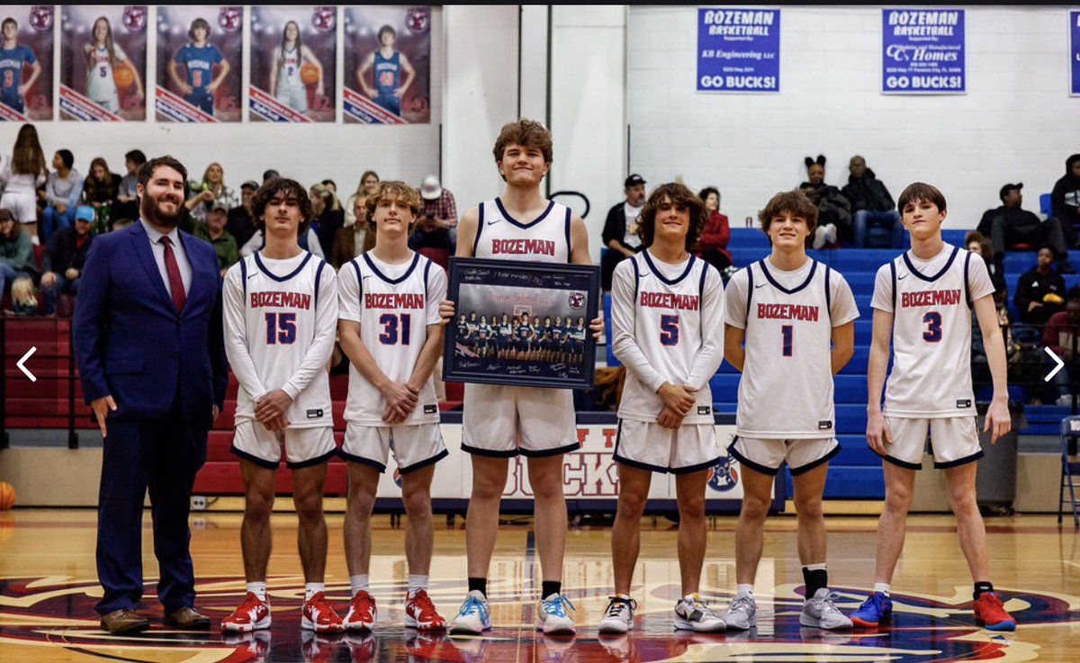 DBS_Basketball's tweet photo. Congratulations to our seniors and all of our players!

They will finish with the best 4 year record in program history (66-31)

2 regional playoff appearances. 
2 20 win seasons
A district runner up trophy
The first district championship in program history!

We are proud of you! https://t.co/8j9QHnxQMm