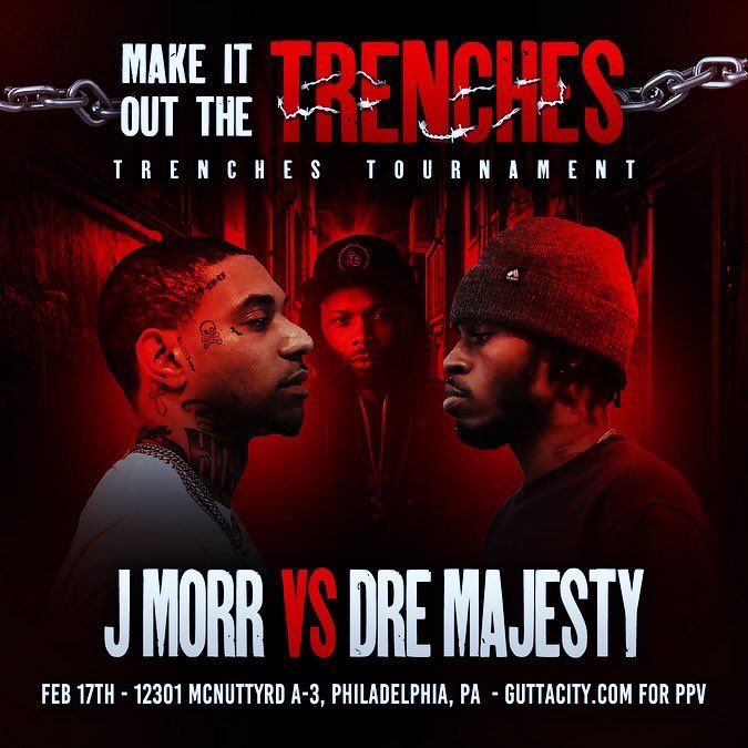 JmorrUpone's tweet photo. Trenches tournament today! 🆙☝🏼 JMorr vs Dre Majesty!! PPV at https://t.co/cYbzZr2lCR JMorr vs Bonus Out Now too! https://t.co/rRE36EuhDS