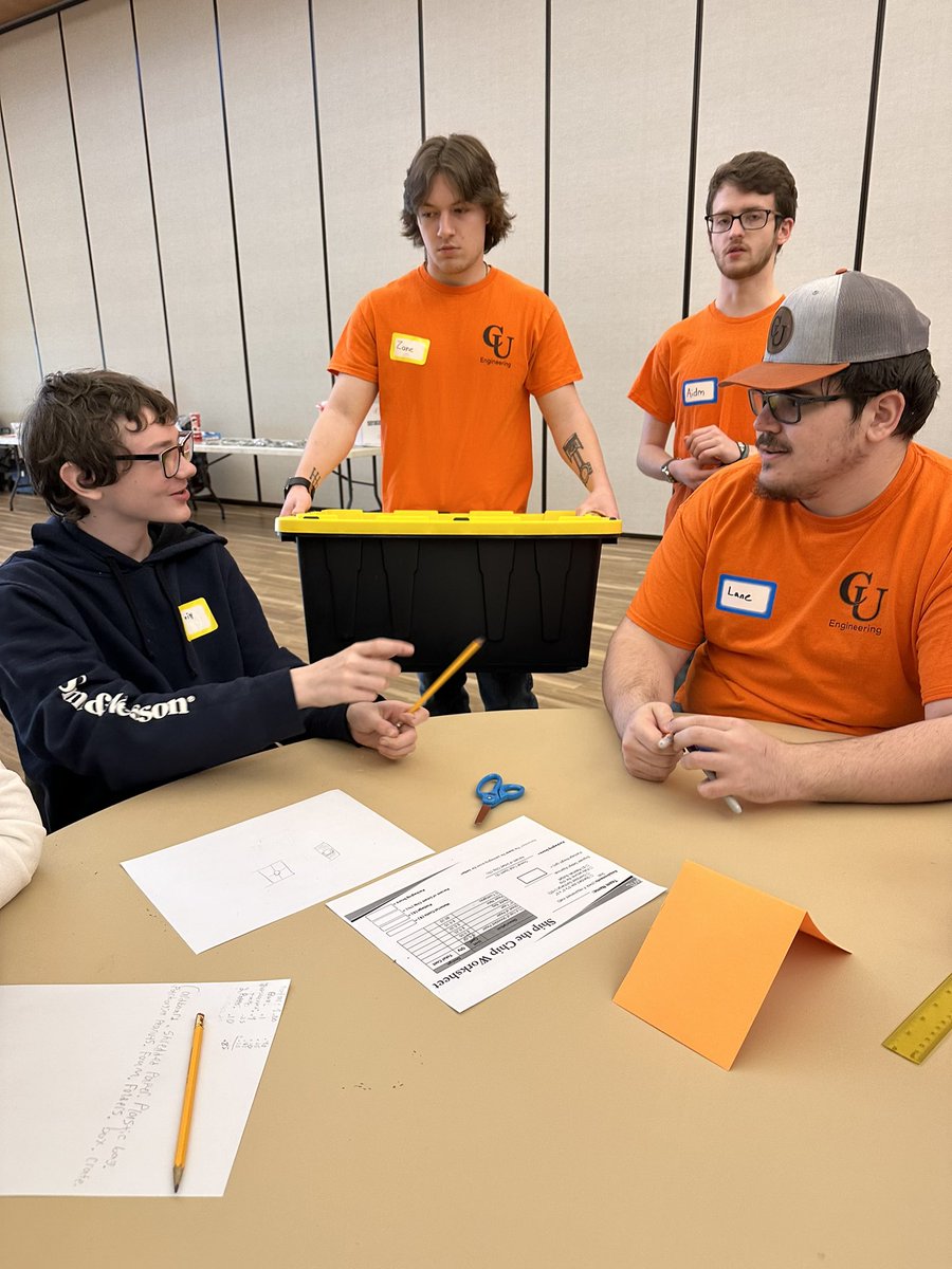 jennapcarp's tweet image. High school students explore hands-on, engineering design challenges at Campbell University’s Engineering Day!  #STEM #ShipTheChip #highSchoolstudents #CUEngineering #STEMCamps @Campbell_Engr  @campbelledu #Eweek2024