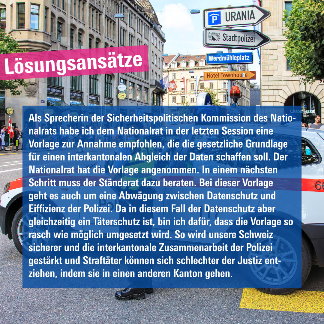 Die @AargauerZeitung berichtet heute über die Probleme der Justiz & Polizei bei der Verfolgung von Delikten, spezifisch interkantonal. In der letzten Session hat sich der NR mit einer Lösung befasst. Wir kennen das Problem& schaffen aktiv an einer Lösung.
aargauerzeitung.ch/aargau/kanton-…