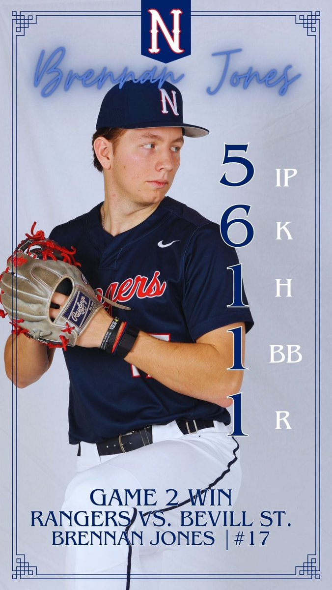 Here are your “Rangers of the Game” in our Game 2 win at Bevill St.

<a href="/JacksonJenkin19/">Jackson Jenkins</a> <a href="/brennanjonesss/">Brennan Jones</a> 

#ALLN | #RangerUp | #EAT