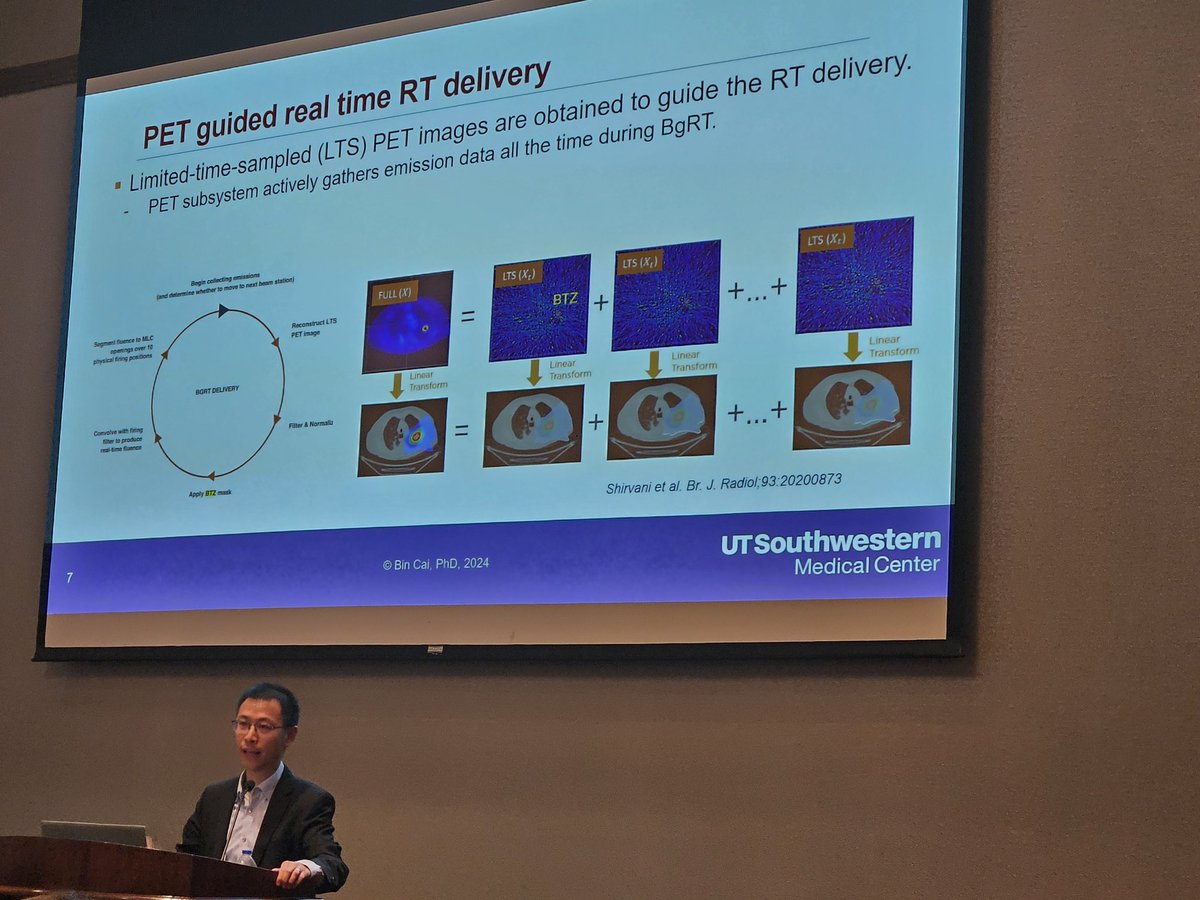 @BinCaiMedPhys giving an amazing talk on commissioning and deployment of PET guided RT ART via their PET linac ..@UTSW_RadOnc @AGodleyPhD