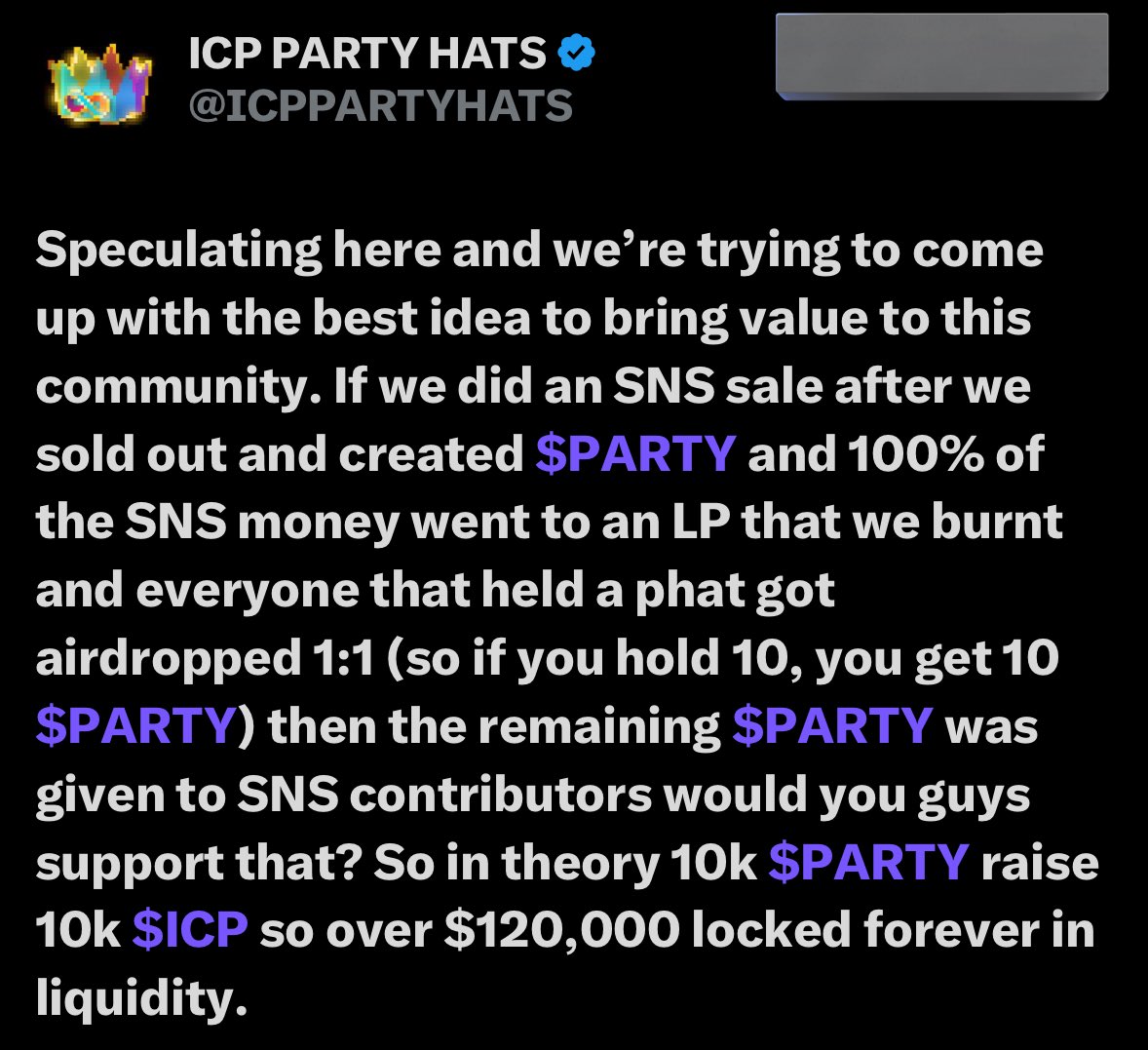 Some of you guys think we take it personally🤔

Scott is trying of creating a token AGAIN? 👀

Just to get his Phats sold! 🚫

We listened to the Space with <a href="/icpisweb3/">crow ∞</a> and he asked @VictorICPSquad: would you buy the NFT’s if i would create a token?
Victor said: NO! 

 #ICP #SCAM