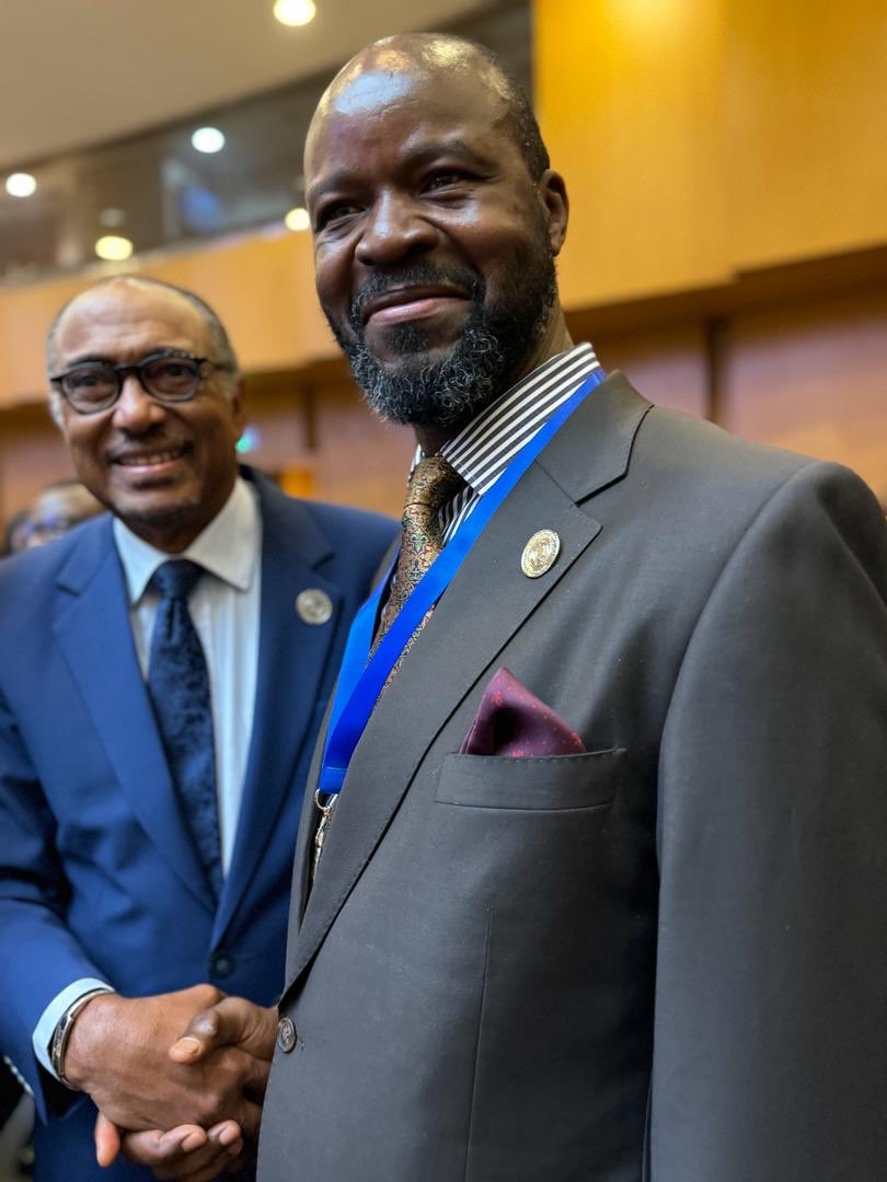 Great moment to reconnect with my bro @MichelSidibe Africa Union Special Envoy for The African Medicines Agency in the margins of AU Summit in Addis Ababa. Great work in facilitating equal access, safe and high quality medicines in rural Africa esp. in the marginalised areas.
