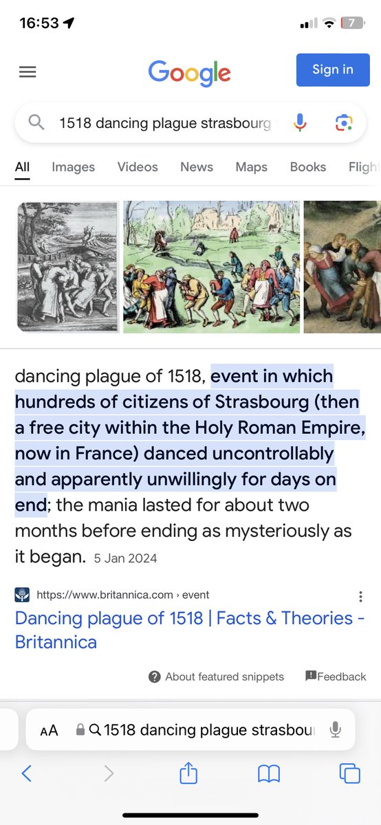 ainemcgurk's tweet photo. @RebeccaCaine Also the 1518 Dancing Plague of Strasbourg https://t.co/iWwrR3EMSh