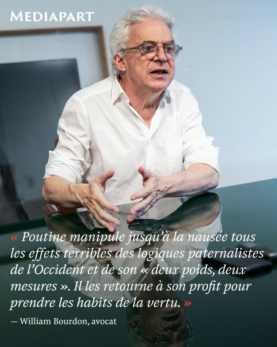 Mediapart's tweet photo. Avocat des grandes causes internationales, spécialisé depuis plus de vingt ans dans la lutte contre les « crimes d’argent », William Bourdon était l’avocat français du premier opposant à Vladimir Poutine, retrouvé mort en prison.

Entretien 👉‍ https://t.co/4qjMg0Erp6 https://t.co/LVQkwtc6Pn