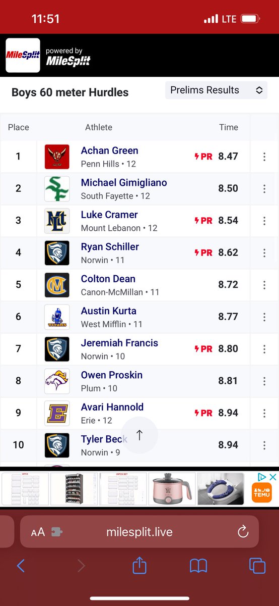 Mt. Lebanon XC T&F tweet media