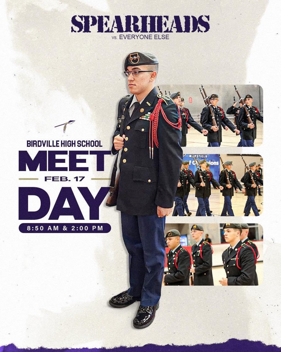 Good luck to Alvarado JROTC today! 💜 #AlvaradoExcellence
