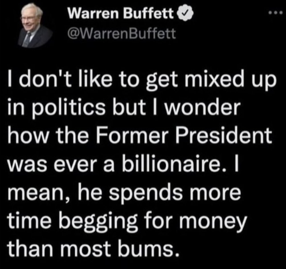 Who’s with Warren Buffett? 🙋‍♂️