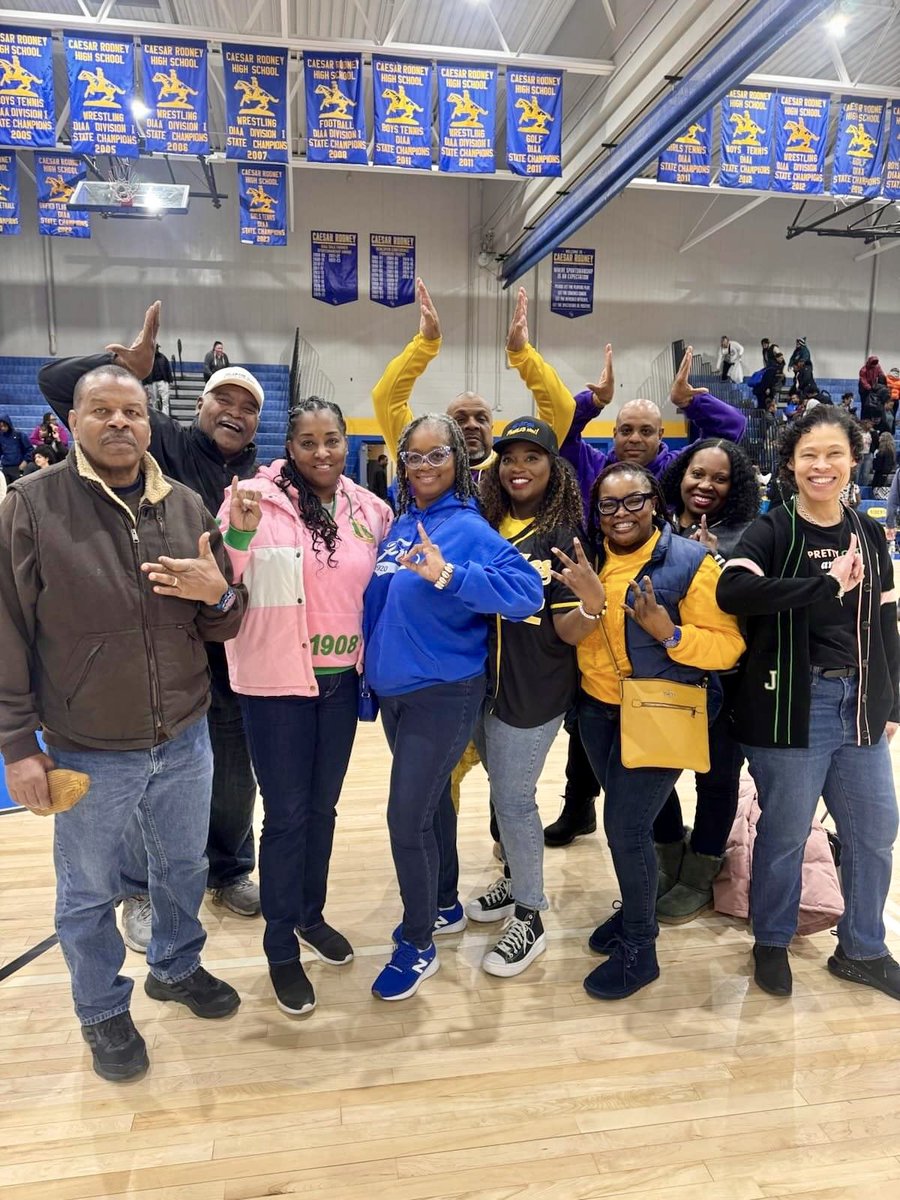 Out in the Community: Last night, members of the CDAC NPHC supported the Caesar Rodney and Sussex Central High School basketball teams. Support and service is what we do. 

#CDACNPHC #Support #CommunityService #KentCounty #SussexCounty #AKA #OPP #ZPhiB #SGRho #IPhiT