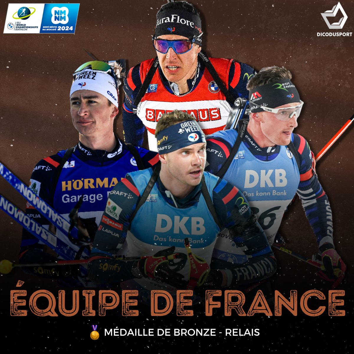 🇫🇷🥉 𝐃𝐔 𝐁𝐑𝐎𝐍𝐙𝐄 𝐏𝐎𝐔𝐑 𝐋𝐄𝐒 𝐁𝐋𝐄𝐔𝐒 !

Au terme d'une course incroyable, la France prend le bronze sur le relais masculin à Nove Mesto, remporté par la Suède devant une Norvège qui a vu le titre s'envoler sur le dernier tir ! 🤯 #NMNM24 #Biathlon